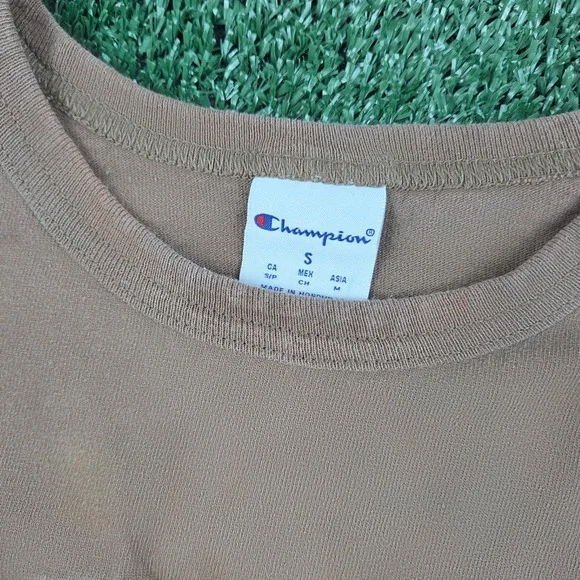 Champion Mens Desert Graphic T-Shirt Brown Rainbow Cactus Script Logo Small - Picture 6 of 8
